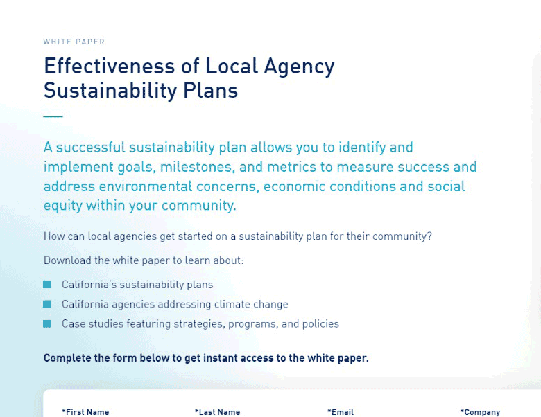 Effectiveness of Local Agency Sustainability Plans banner